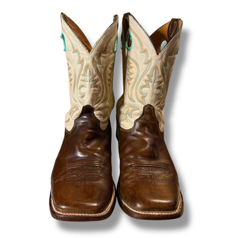 Justin Boots Brown and Cream Men's Boots - Picture 2 of 10